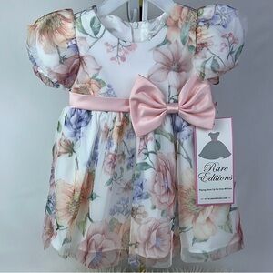 Rare Editions-Floral Dress with Bow